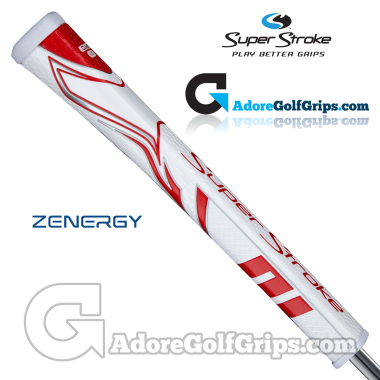 SuperStroke ZENERGY Claw 2.0 Tech-Port Putter Grip - White / Red