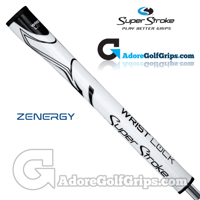 SuperStroke ZENERGY WristLock Tech-Port Putter Grip - White / Black