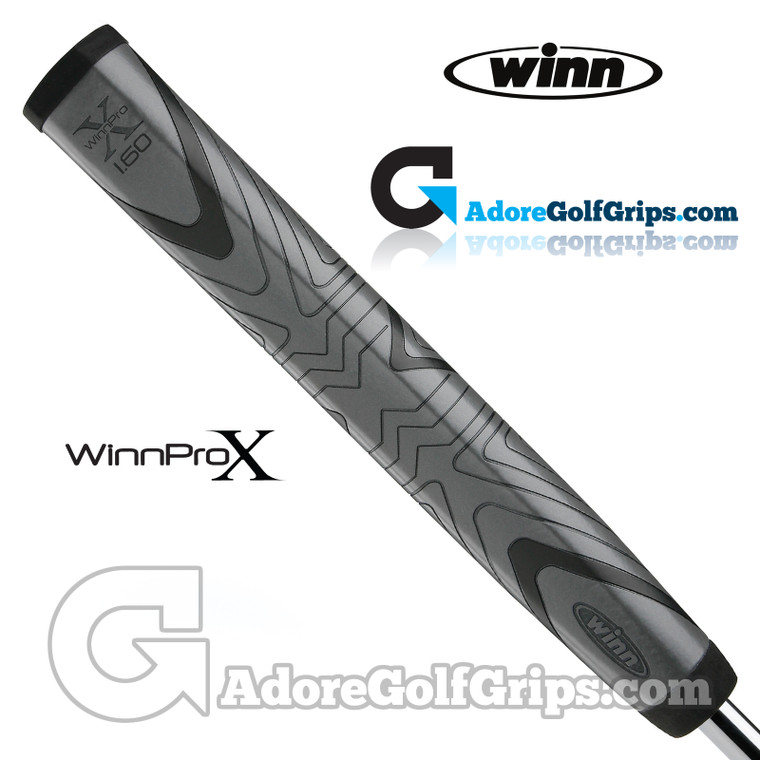 Winn Pro X 1.60" Giant Paddle Lite Putter Grip - Dark Grey
