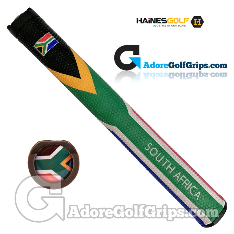 Haines Golf RD3 South Africa Jumbo Putter Grip - Green / Yellow / Black