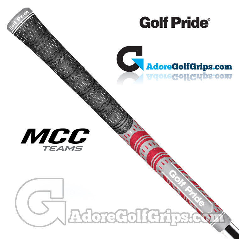 Golf Pride New Decade Multi Compound MCC Teams Midsize Grips - Black / Grey / Red