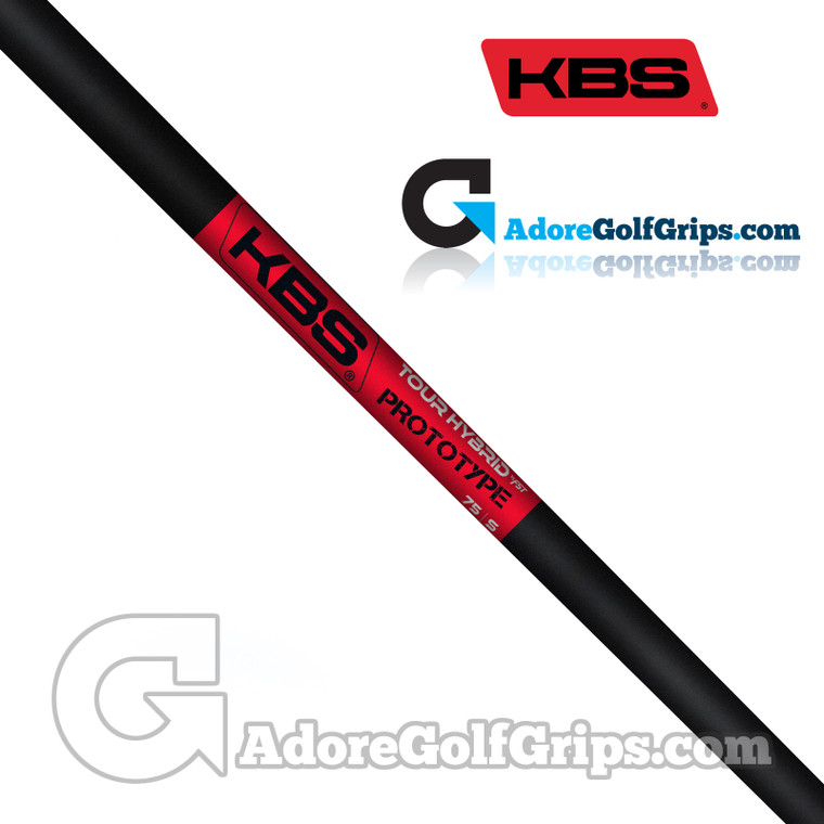 KBS Tour Graphite 65 Hybrid Prototype Shaft (65g) - 0.370" Tip - Black / Red