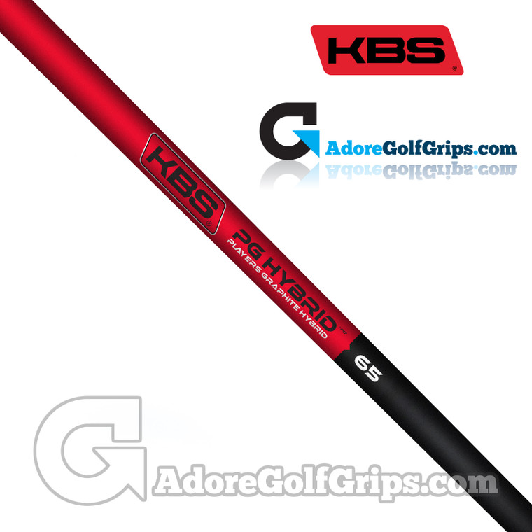KBS PGH Players Graphite Hybrid Shaft (55g-105g) - 0.370" Tip - Red / Black