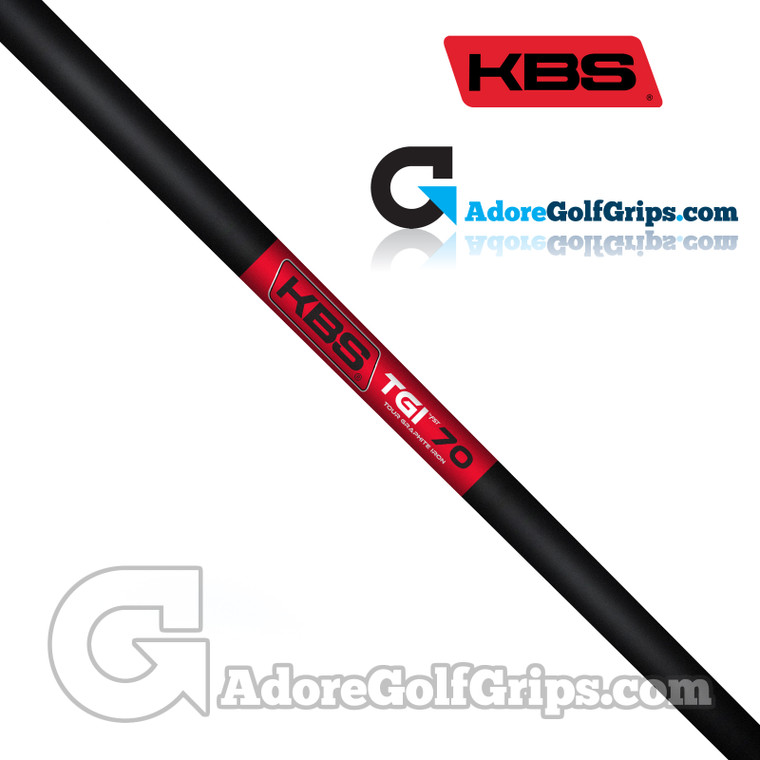 KBS TGI Tour Graphite Iron Shaft (50g-80g) - 0.370" Parallel Tip - Black Matte