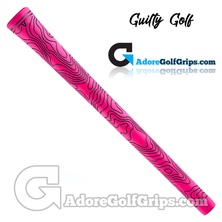 Guilty Golf Flamingo Standard Grips - Neon Pink / Black