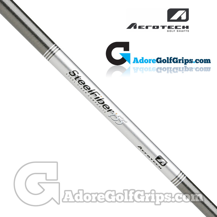 Aerotech SteelFiber i55 Graphite Iron Shaft (56-58g) - 0.370" Parallel Tip - Grey / Silver