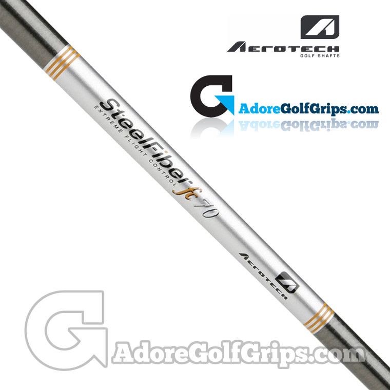 Aerotech SteelFiber FC70 Graphite Iron Shaft (75g) - 0.370" Parallel Tip - Grey / Silver