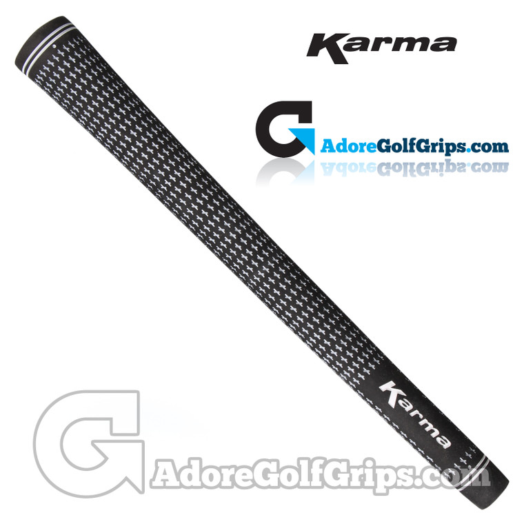 Karma Velour Jumbo PLUS (+1/8") Grips - Black / White