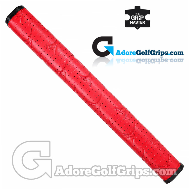 The Grip Master Dancing Roo Leather FL27 2.0 Reduced Taper Midsize Putter Grip - Red