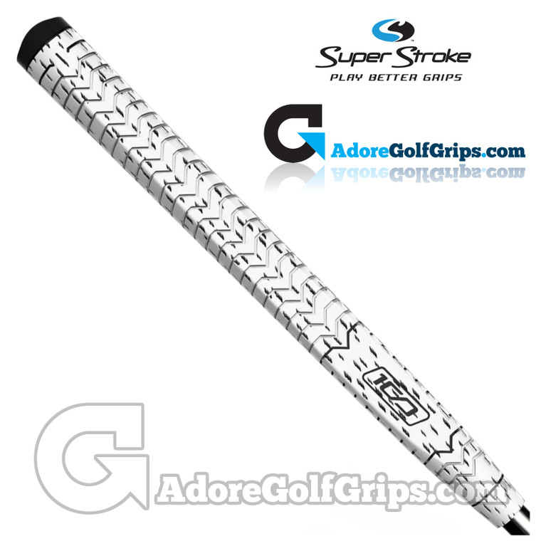SuperStroke Deep Etched Full Cord Pistol Putter Grip - White / Black