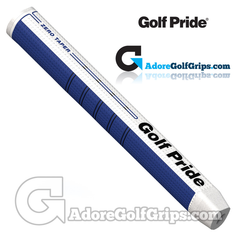 Golf Pride Zero Taper Straight Medium Midsize Putter Grip - Blue / White / Black