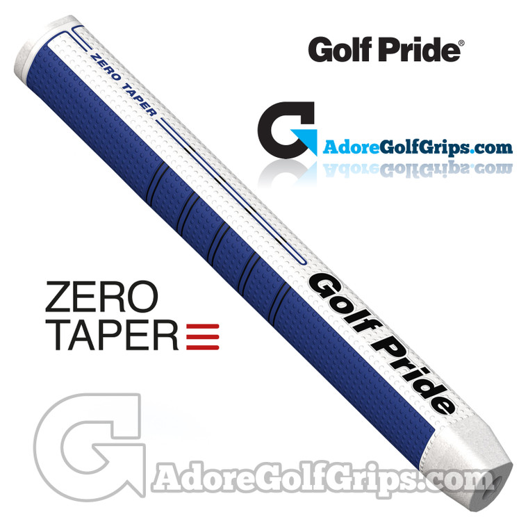 Golf Pride Zero Taper Straight Medium Midsize Putter Grip - Blue / White / Black