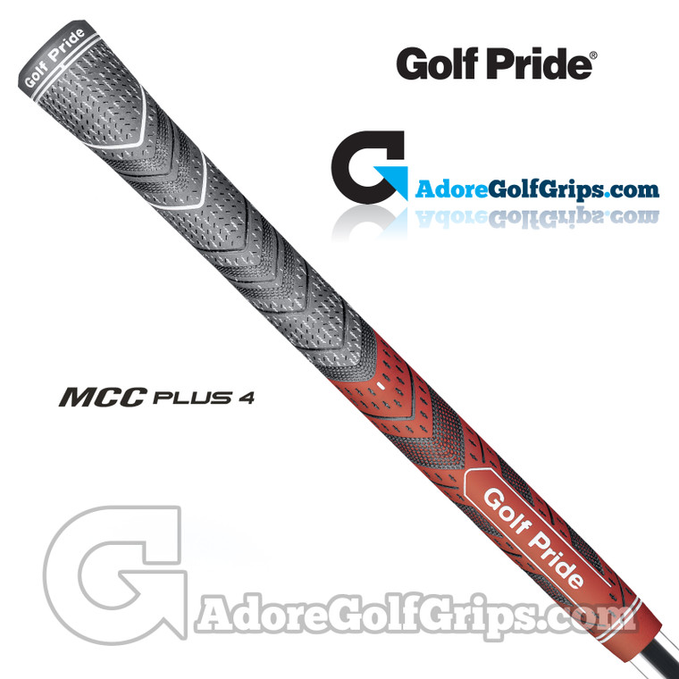Golf Pride New Decade Multi Compound MCC Plus 4 Jumbo Grips - Black / Red