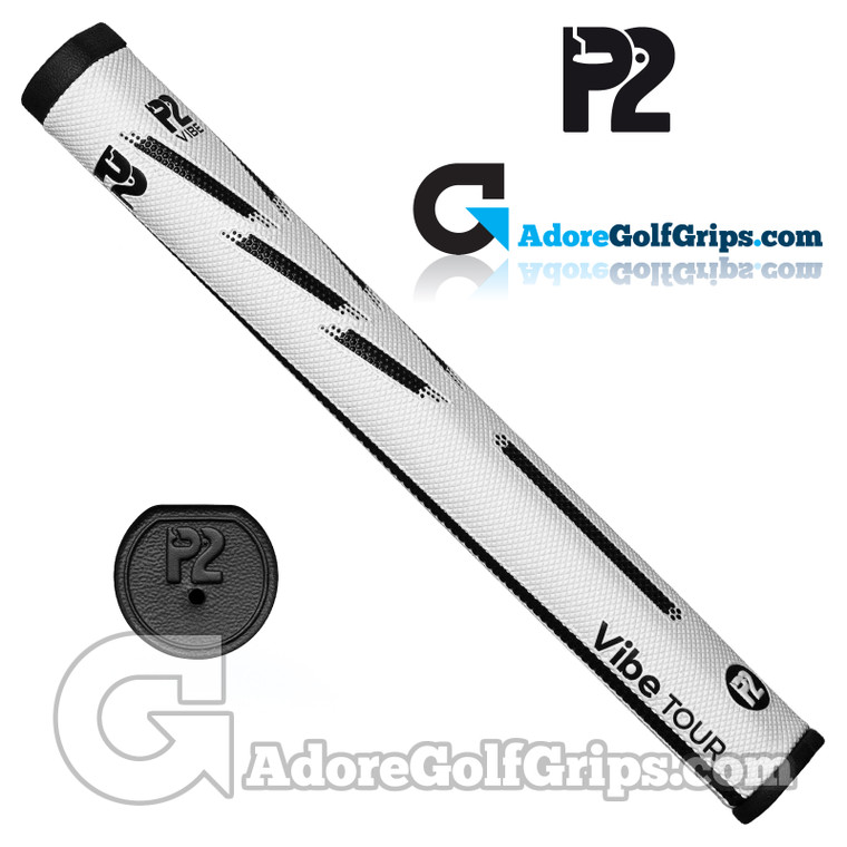 P2 Vibe TOUR Midsize Putter Grip - White / Black