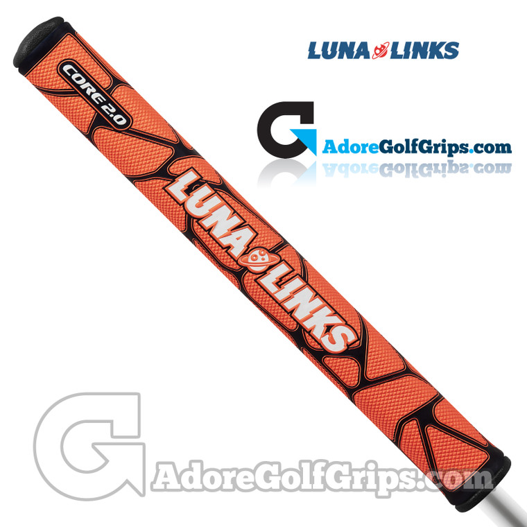 Luna Links Core 2.0 Putter Grip - Orange / Navy