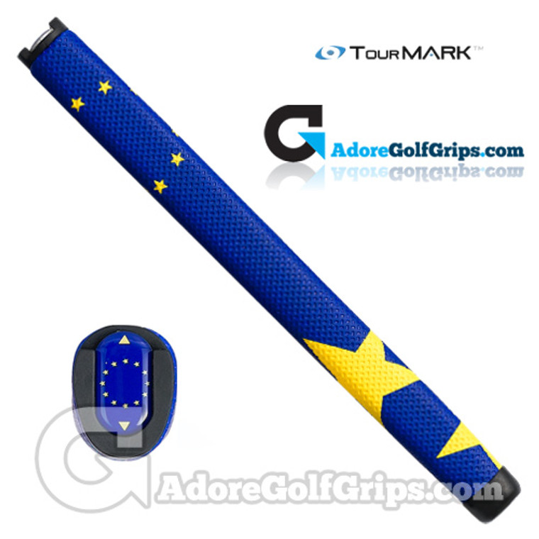 TourMARK European Midsize Pistol Putter Grip - Blue / Yellow