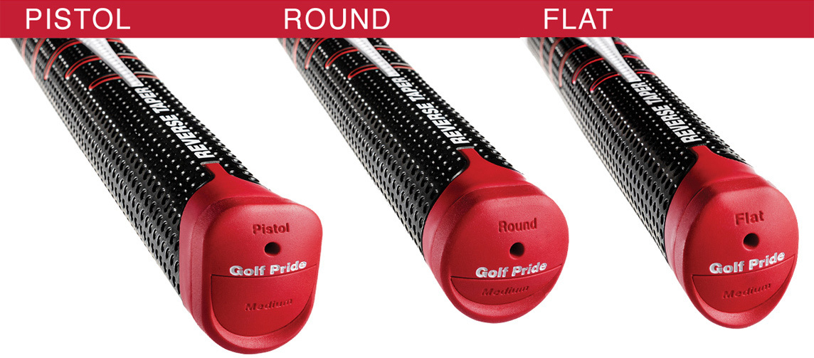 Golf Pride Reverse Taper Round Large Jumbo Putter Grip Black / White