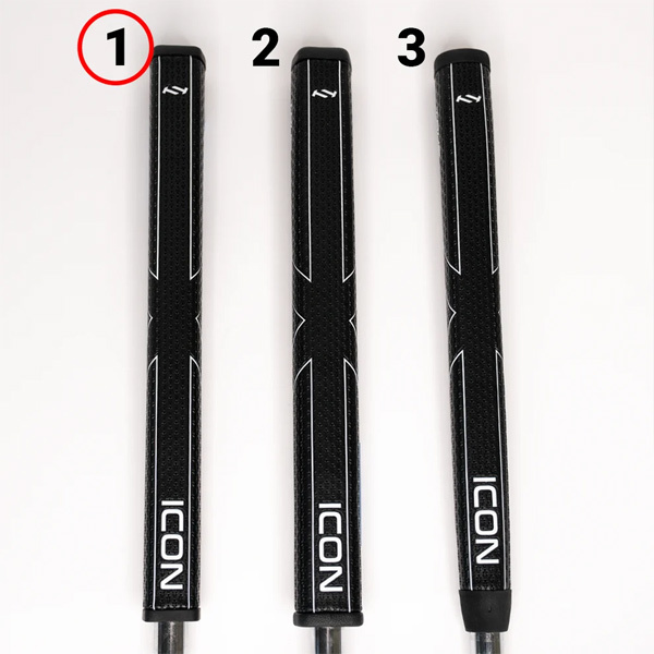 Icon Putter Grips Top View Comparison.