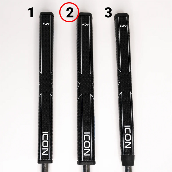 Icon Putter Grips Top View Comparison.