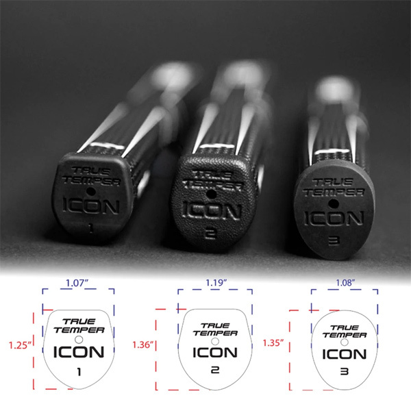 Icon Putter Grips Diameter Comparison.