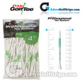 Pride Golf Tee PTS Pro Length-Max 4 Inch Wood Tees - White / Green (50 Pack)