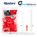 Masters Golf Plastic Tees - Short - 1 1/4 Inch (32mm) - Red (50 Pack)