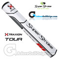 SuperStroke TRAXION Tour 5.0 Tech-Port Putter Grip - White / Red / Grey