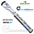 SuperStroke TRAXION Pistol GT 2.0 Tech-Port Putter Grip - White / Blue / Black