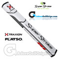 SuperStroke TRAXION Flatso 3.0 Tech-Port Putter Grip - White / Red / Grey