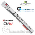 SuperStroke TRAXION Claw 1.0 Tech-Port Putter Grip - White / Red / Grey