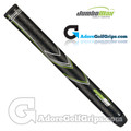 JumboMax STR8 Tech Non-Tapered Tour Series Giant (MEDIUM +5/16") Grips - Black / Lime Green / White