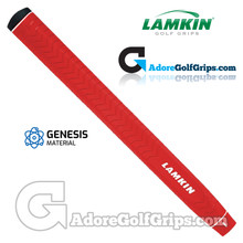 Impugnatura Per Putter Da Golf In Pelle Cabretta Rossa | Stile Paddle Laced | NUOVO