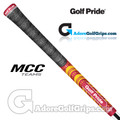 Golf Pride New Decade Multi Compound MCC Teams Grips - Black / Dark Red / Yellow