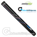 JumboMax STR8 Tech Non-Tapered JMX UltraLite Series Jumbo (X-SMALL +1/8") Grips - Black / Blue / Red