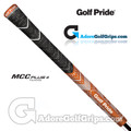 Golf Pride MCC Plus 4 Teams Grips - Black / Dark Orange / White