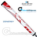 SuperStroke ZENERGY Pistol 1.0 Tech-Port Putter Grip - White / Red