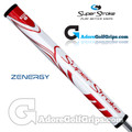 SuperStroke ZENERGY Flatso 1.0 Tech-Port Putter Grip - White / Red