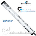 SuperStroke ZENERGY Flatso 1.0 Tech-Port Putter Grip - White / Silver