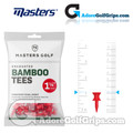 Masters Golf Graduated Bamboo Tees - 1 1/4 Inch (32mm) - Red (25 Pack)