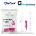 Masters Golf Graduated Bamboo Tees - 2 1/4 Inch (57mm) - Pink (20 Pack)