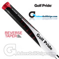 Golf Pride Reverse Taper Round Large Jumbo Putter Grip - Black / White / Red