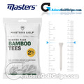 Masters Golf White Bamboo Tees - Bumper Pack - 2 3/4 Inch (70mm) - White (110 Pack)