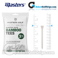 Masters Golf White Bamboo Tees - Bumper Pack - 3 1/4 Inch (83mm) - White (85 Pack)