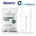 Masters Golf White Bamboo Tees - 3 1/4 Inch (83mm) - White (15 Pack)