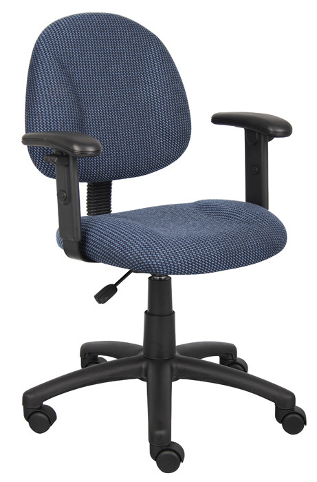Boss Deluxe Posture Chair W/ Adjustable Arms Everything For Offices