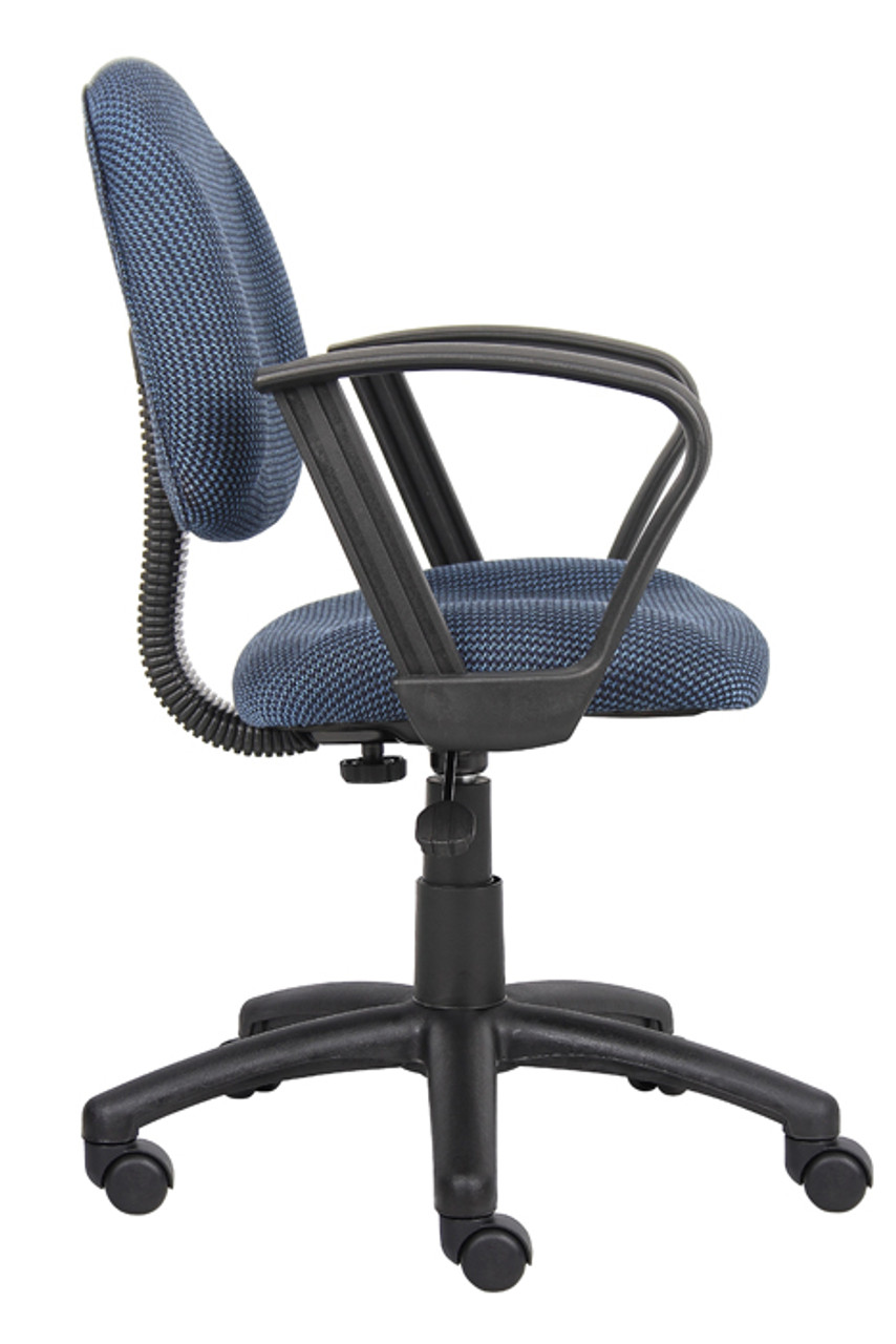 Boss Office Products B316-BK Deluxe Posture Chair with Adjustable Arms, Black