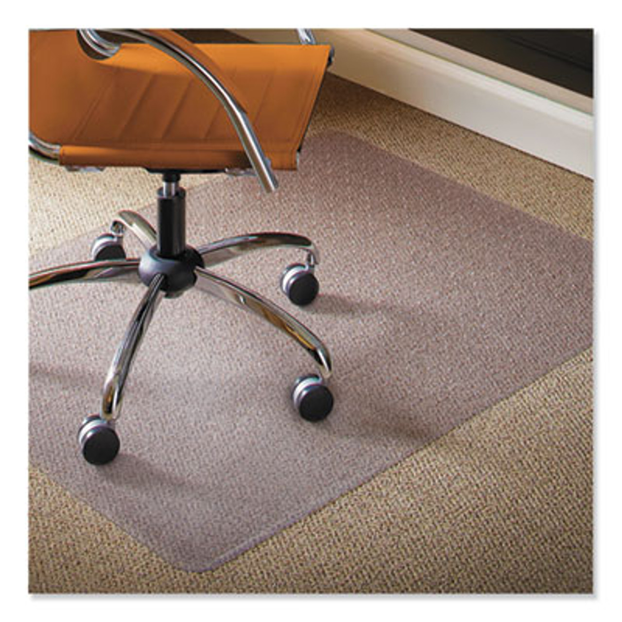 Office Chair Mat 36x48" Lip or Tab No-studs for Wood Tile Low-Carpet Floors 