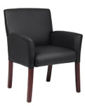 Boss Box Arm Guest Chair W/Mahogany Finish B619