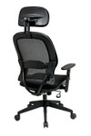 Office Star AirGrid Back and Mesh Seat Managers Chair with Adjustable Headrest