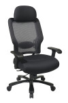 Office Star Big and Tall Professional AirGridÂ Back and Mesh Seat with Adjustable Headrest 63-37A773HM